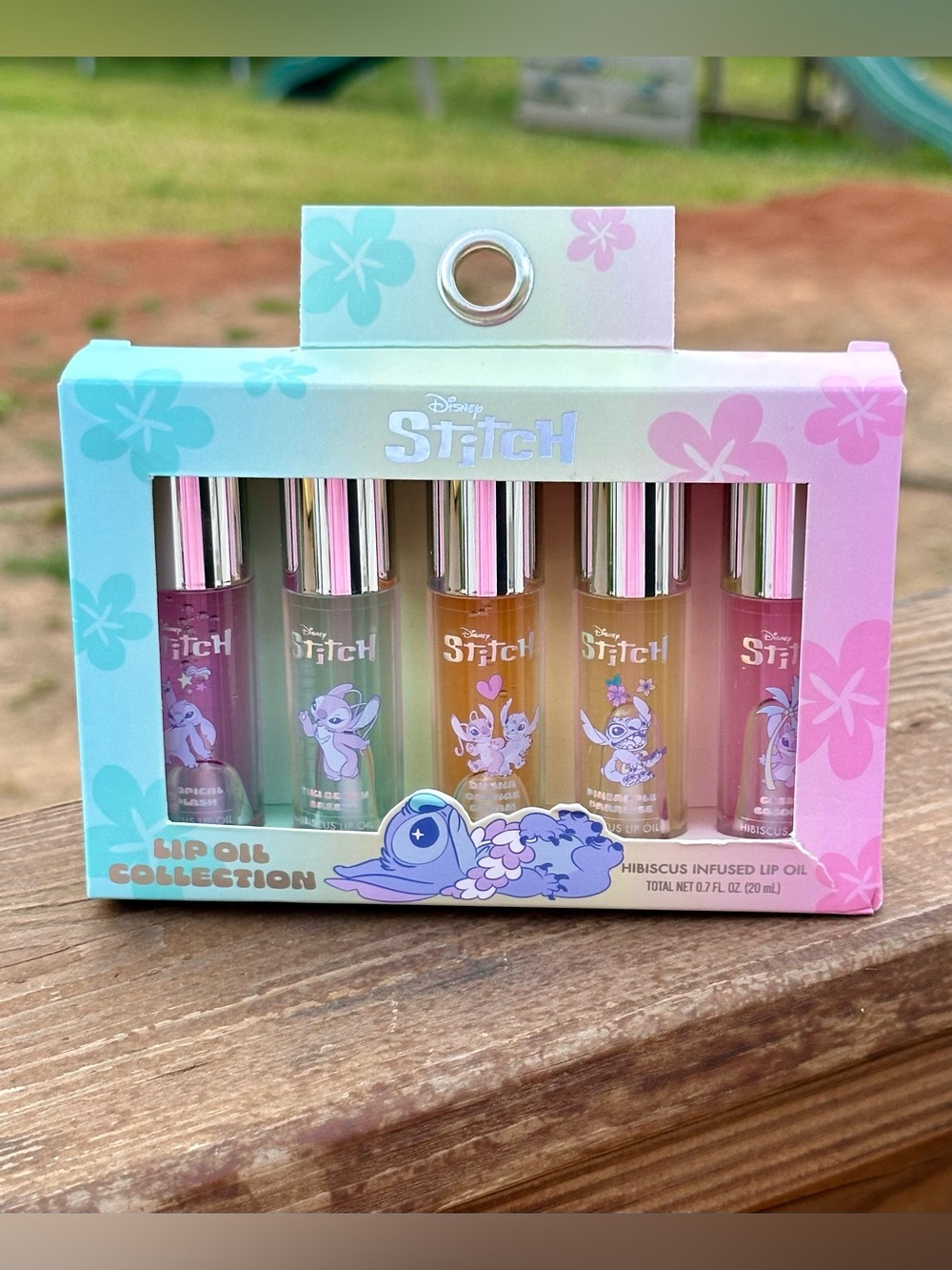 Disney Stitch 5 Pc Lip Oil Set - Hibiscus Oil Infused